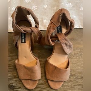 Suede Tan Sandals